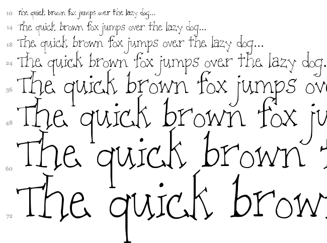 Patient Paige font waterfall
